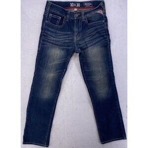 Mondetta Men's Blue Jeans 30x30 Ocean Wash Straight Stretch Denim Style MB06 VTG